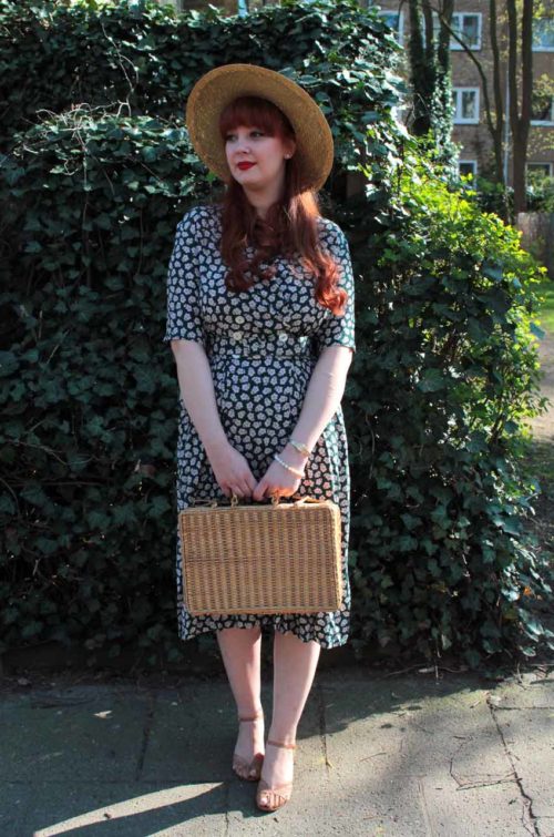 Vintage-Kleid-Blumen