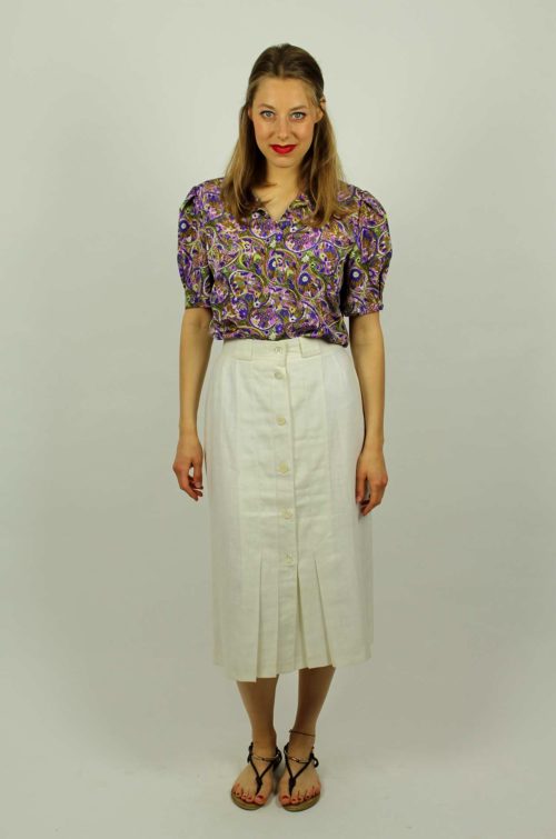 Vintage-Bluse-Blumen