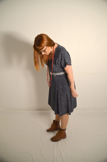 Kleid Blau Weiß