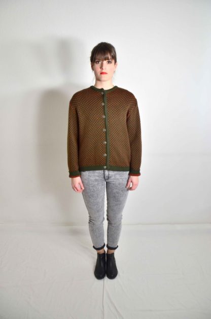 Grüne Strickjacke Damen