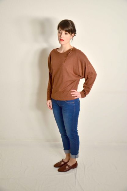 Braune Leder Ballerinas