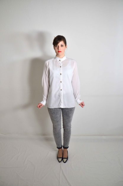 Rüschenbluse Weiß