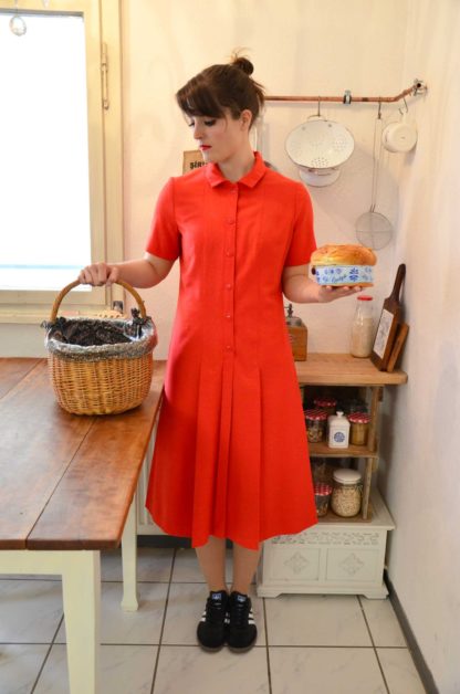 Vintage Sommerkleid rot