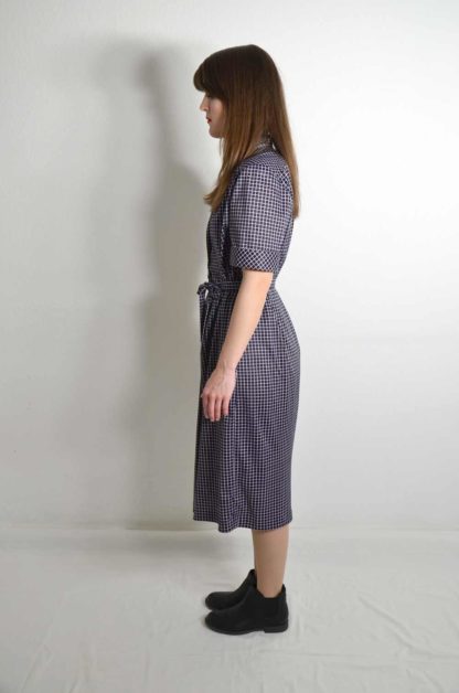 Kariertes Kleid schwarz