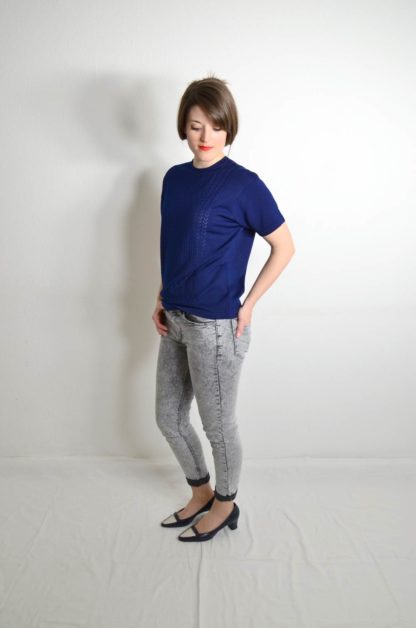 Dunkelblaues T-Shirt vintage