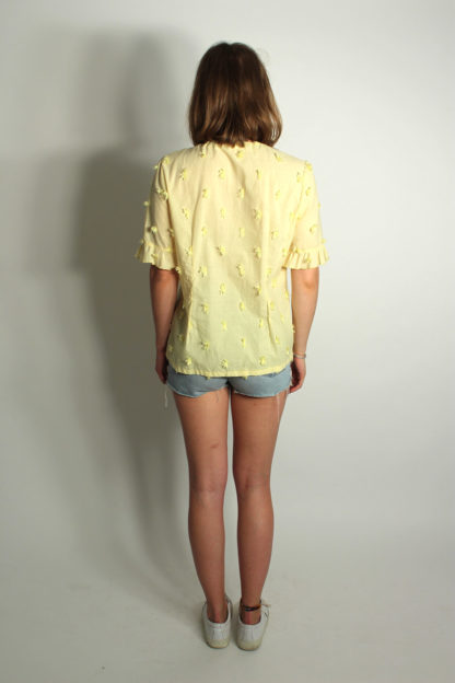 vintage-bluse-zitronengelb