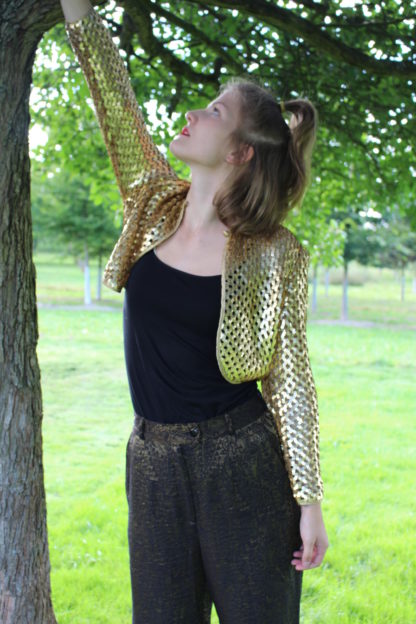 Vintage Kurzjacke mit Pailletten