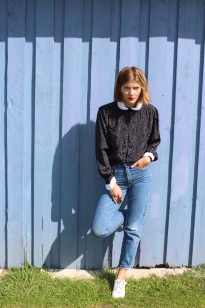 Vintage Bluse mit Punkten