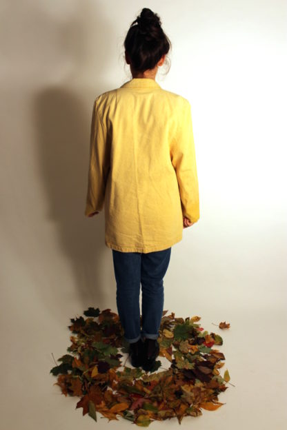 secondhand-jeansjacke-gelb