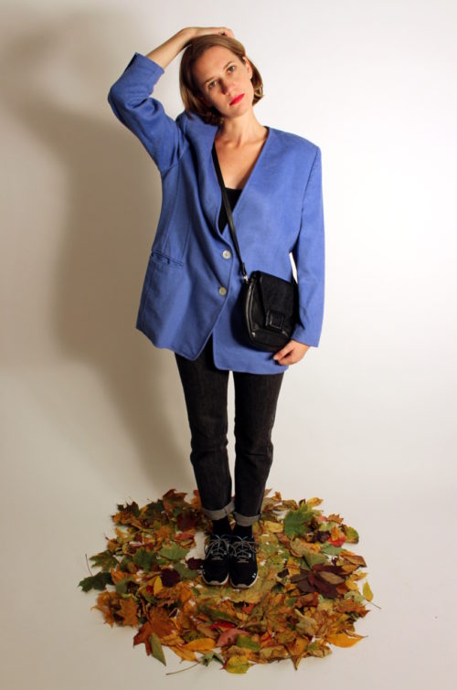 vintage-blazer-mittelblau