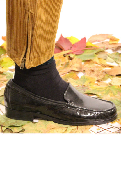 Damen Leder Loafer Schwarz