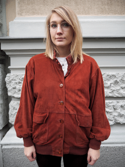 slowfashion-damenjacke-rotbraun