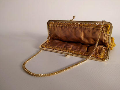 Vintage-Handtasche-gelb