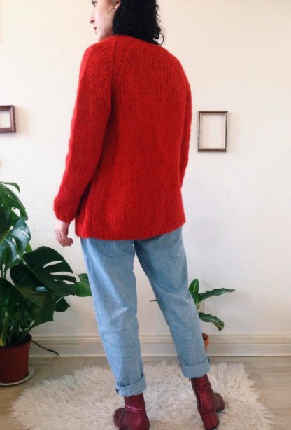 Secondhand-Strickjacke-rot