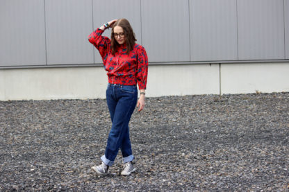 Vintage-Bluse-Damen