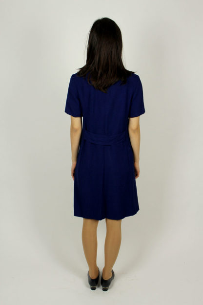 Vintage-Kleid-Dunkelblau