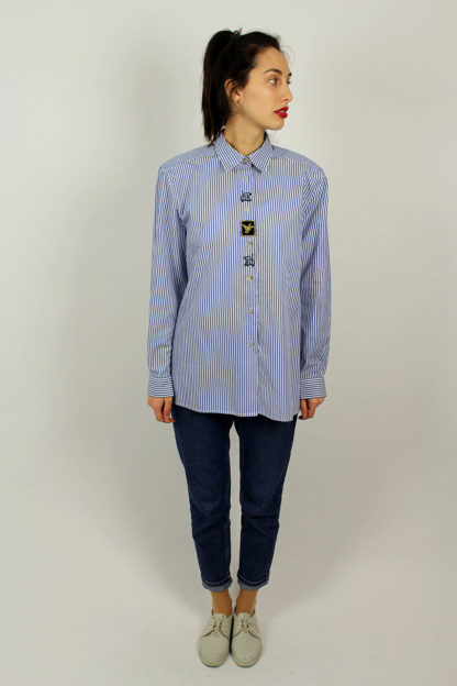 Vintage-Streifenbluse-Damen