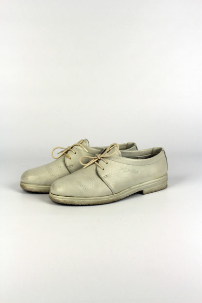 Schnürschuhe-Damen-Creme