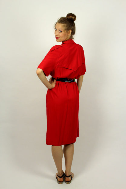 Vintage-Kleid-Rot