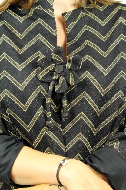 Abendgarderobe Schwarz Gold