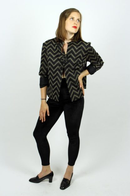 Blazer Schwarz Gold