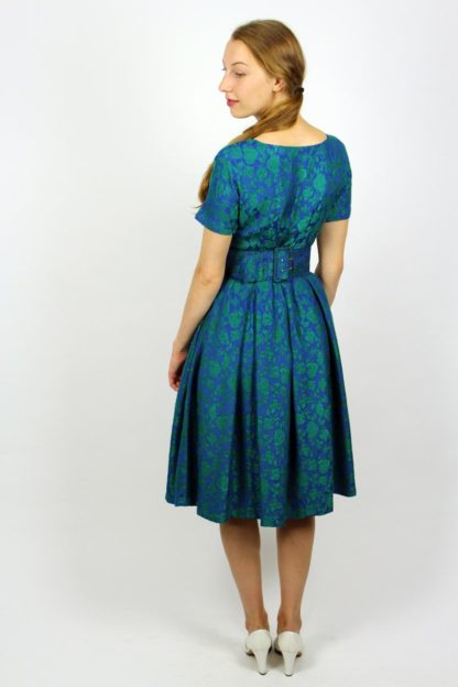 Kleid Midi Blau Grün