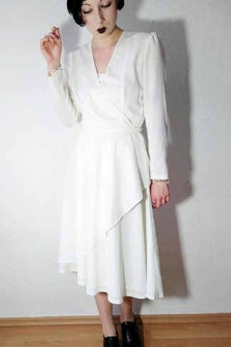 Langarm Kleid Weiß