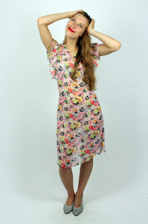Florales Midi Kleid