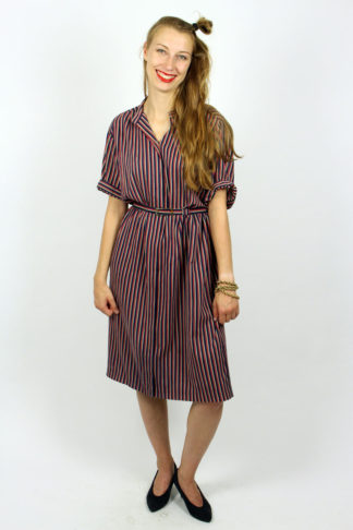 Vintage Streifen Sommerkleid