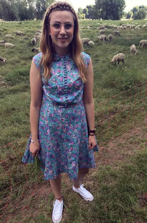 Vintage Kleid kurzarm
