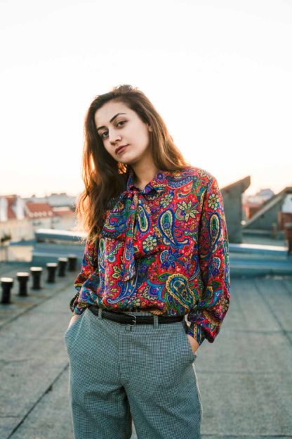 Vintage Bluse Paisley Muster