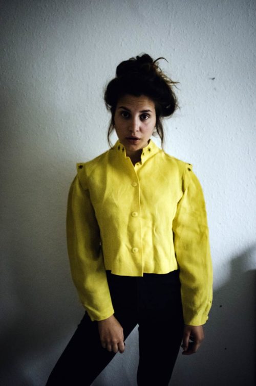 Vintage Leinenjacke gelb