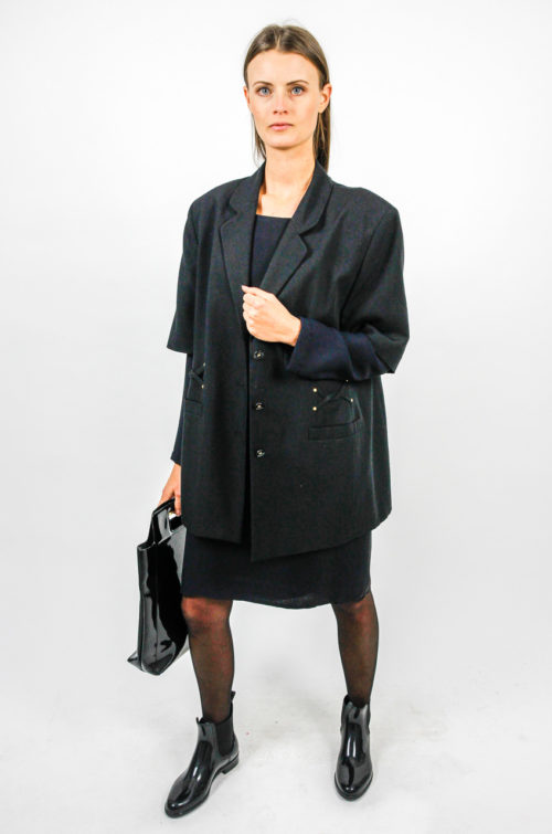 blazer kurzarm schwarz
