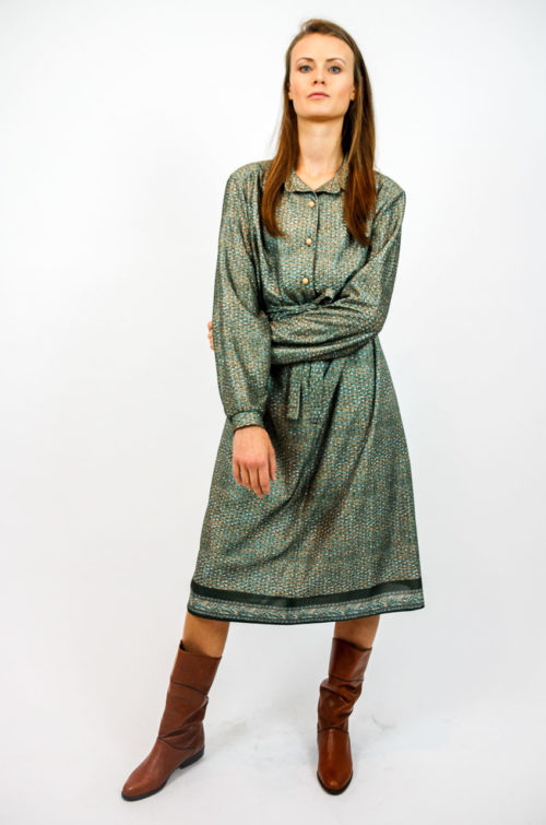 kleid khaki langarm
