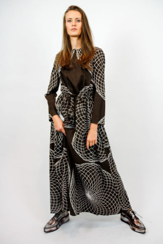 kleid maxi braun