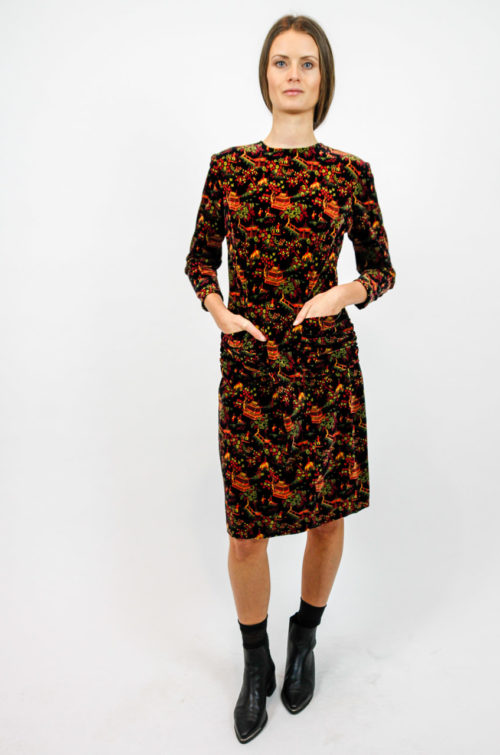 kleid motiv midi