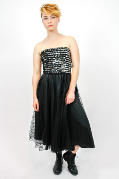 kleid pailetten schwarz