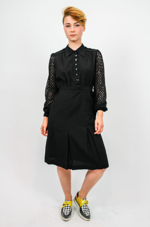 kleid schwarz midi