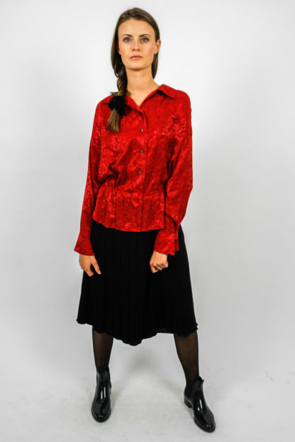 vintage blouse red