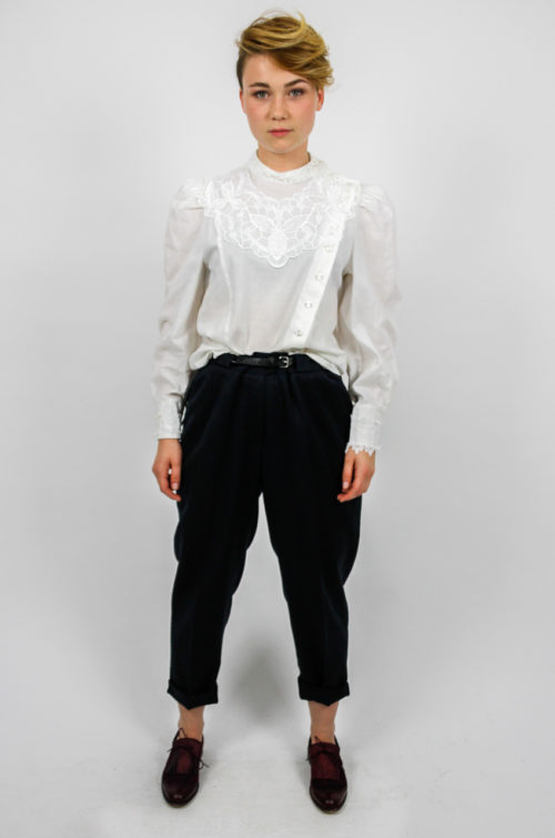 vintage bluse weiß
