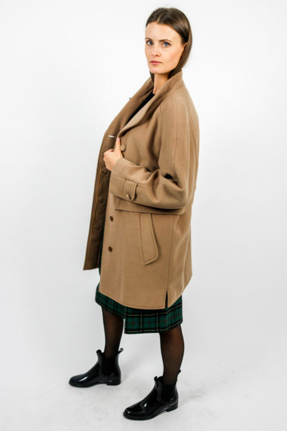 wollmantel beige oversize