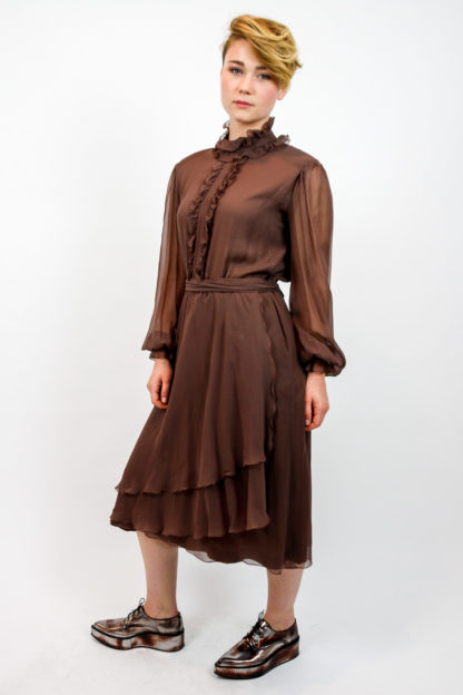 Rüschenkragen vintage kleid