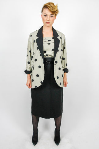 midirock schwarz blazer punkte