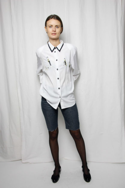 vintage bluse weiß