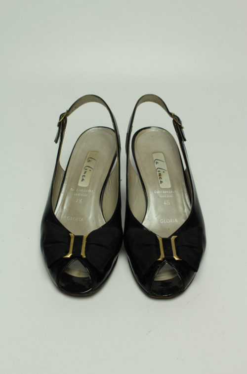 vintage peeptoe schwarz