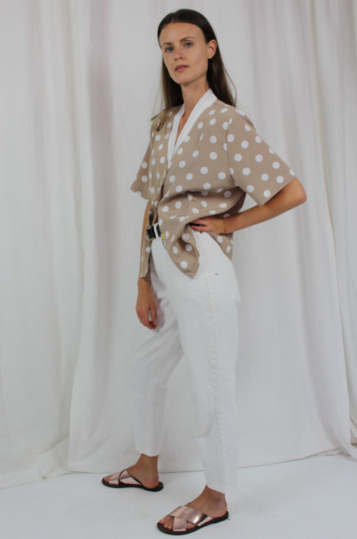vintage bluse gepunktet