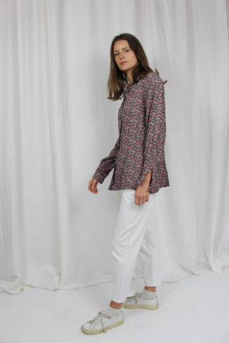 vintage bluse kleine blumen