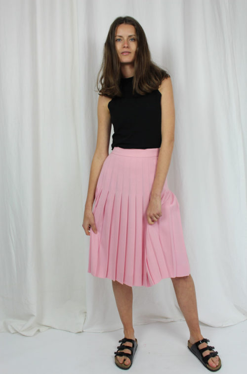 vintage faltenrock rosa