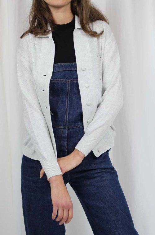 vintage glitzerjacke strick