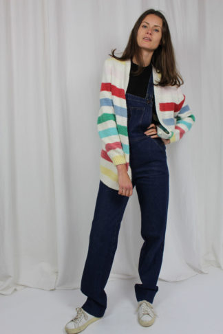 vintage strickjacke gestreift